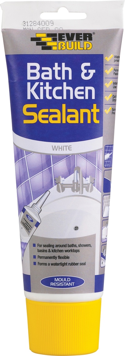 Everbuild Easi Squeeze Bath & Kitchen Sealant White Mould Resistant