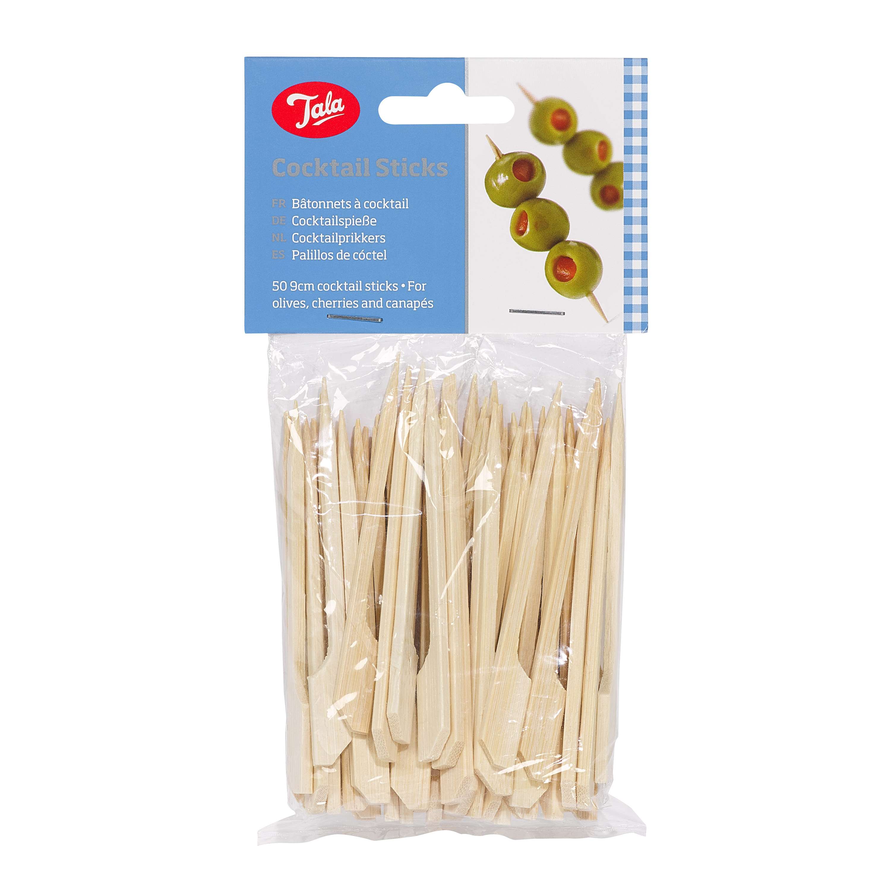 Tala Set of 50 Bamboo Cocktail Sticks