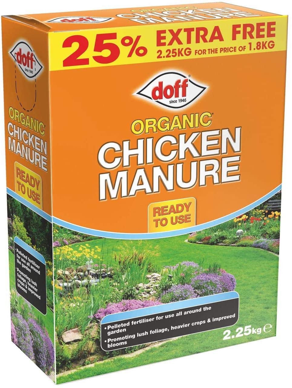 Doff Organic Chicken Manure 1.8kg + 25% Extra Free