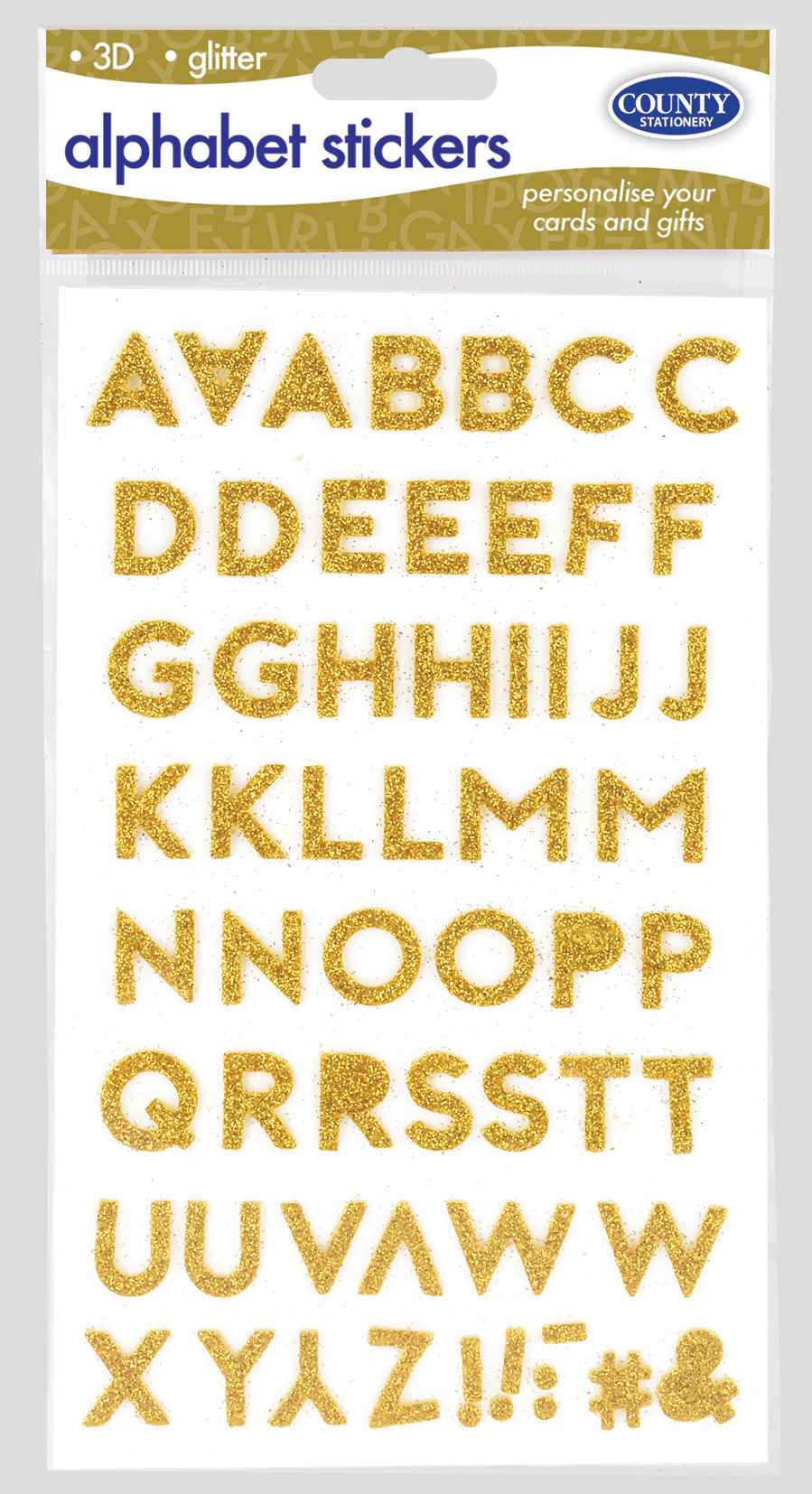 Gold Alphabet Stickers