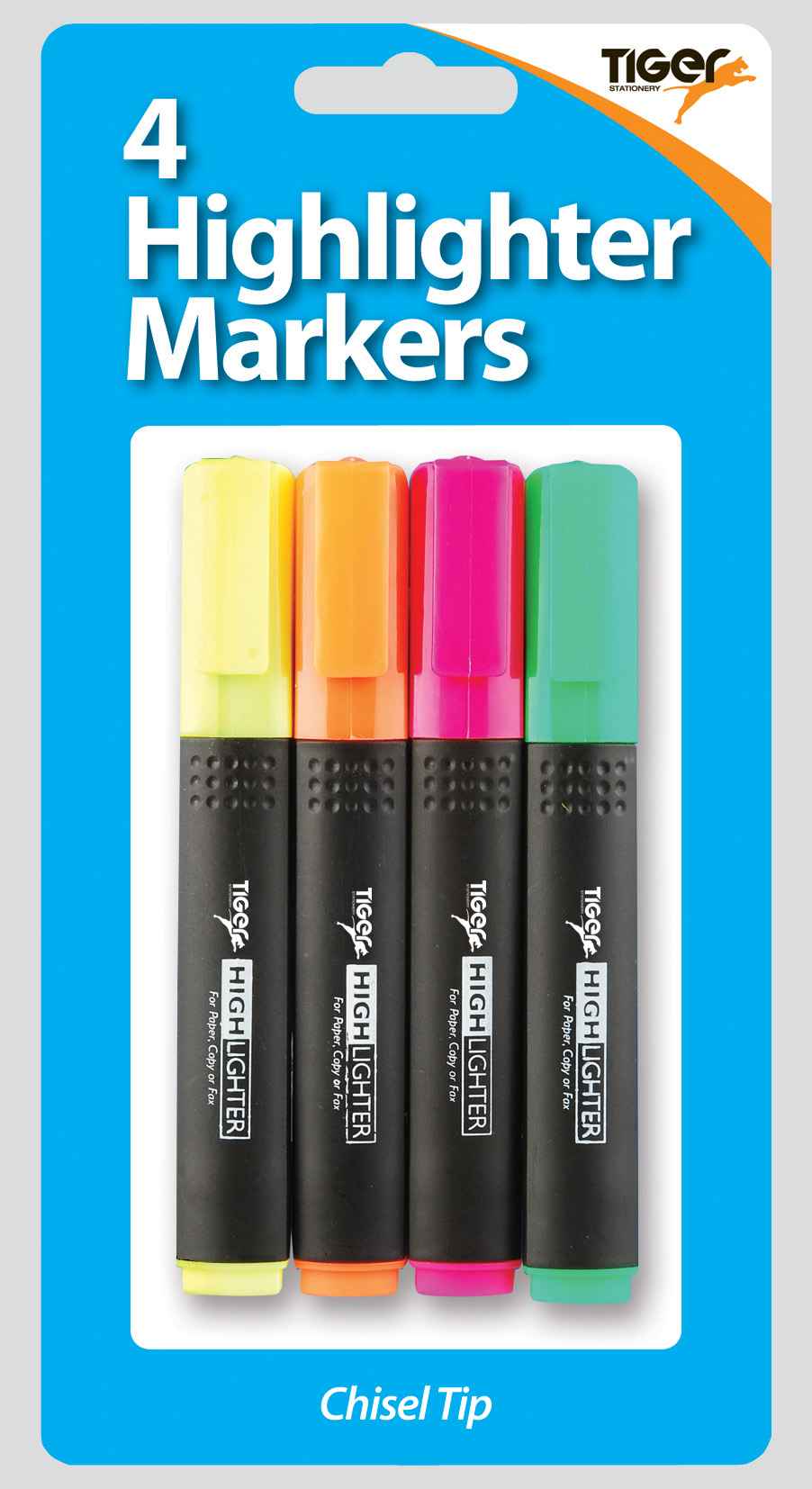 4 Highlighters Blister Pack