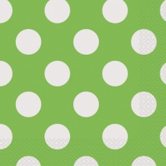 16 LIME GREEN DOTS LUNCH NAPS