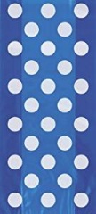 20 ROYAL BLUE DOTS CELLO BAGS