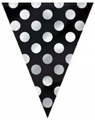 MDNT BLK DOTS FLG BNNR-12FT