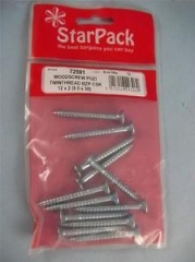 Star Pack Screw Pozi Twinthread Csk Bzp 12 X 2 (6.0 X 50)(72591)