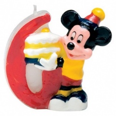 Disney Mickey Party Favours Candles Birthday No 6