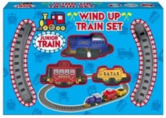 8pc WIND UP PLASTIC TRAIN SET - WBX/PDQ