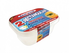 151 RECT. FOOD TUBS 2pk 17x12cm