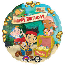 Jake And The Never Land Pirates : Happy Birthday : Metallic Foil Balloon