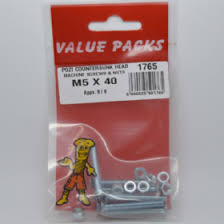 M5 X 40 Pozi C/sk M/screws & Nuts (1765)