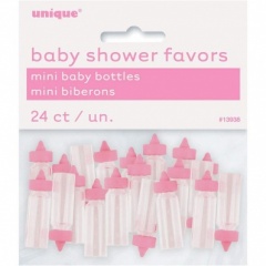 24  Mini Baby Bottles - Pink