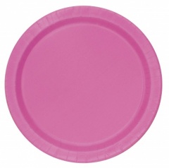 20 Hot Pink Black 7'' Plates