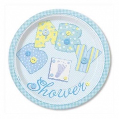 Baby Stitching Blue Ensemble 7'' Plates Pk8