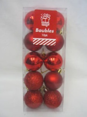 Xm Baubles 10pc 40mm S/m/g