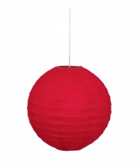 Lantern Round 10'' Red