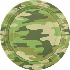 Camo 7'' Square Plate Pk8