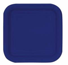 14 True Navy Blue 9'' Square Plates