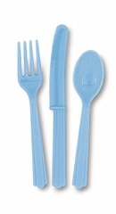 18 Asst Cutlery Powder Blue