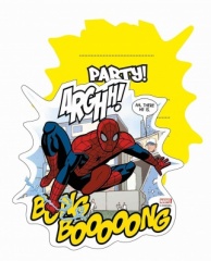 6 Ultimate Spiderman - Invitation & Envelopes