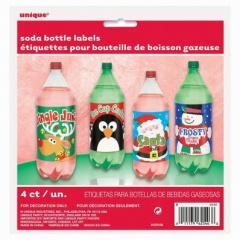 4 Xmas 2l Bottle Labels