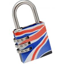 Luggage Combination Padlock - Union Jack