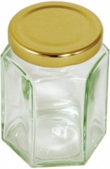 Tala Hexagonal Jar Gold Screw Lid 228G/8Oz