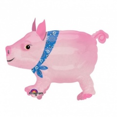 Precocious Pig AirWalkers Balloon Buddies Foil Balloon - 24''/61cm w x 16''/41cm h