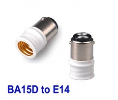 BA15D E14 White Adaptor