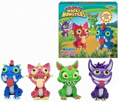 Metallic Modelling Foam Wacky Monsters 4 In 1