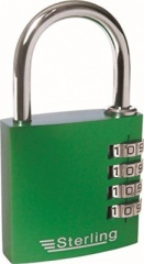 40mm Aluminium Combination Padlock - 3 Dial Coloured