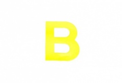 Star Pack SELF ADHESIVE LETTER - B REFLECTIVE YELLOW 75mm(73016)