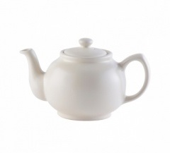 P&K MATT CREAM 6CUP TEAPOT