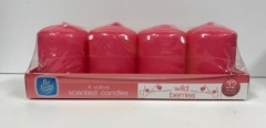 151 SET OF 4 VOTIVE CANDLES  WILD BERRIES