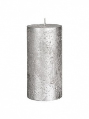 7X7CM SILVER XMAS CANDLE