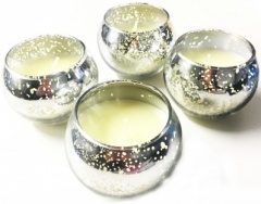 4PK 6CM GLASS BALL CANDLE