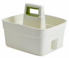 WHITEFURZE KITCHEN CADDY CREAM WITH GRN INSERT