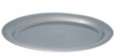 WHITEFURZE 42CM OVAL PLATTER-SILVER