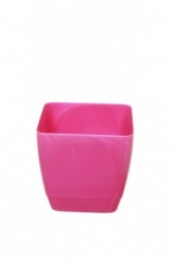 WHITEFURZE 16CM SQUARE INDOOR POT COVER FUCHSIA