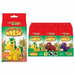 Super Dough Horse Playset (3 Assorted)  Colour Box/Dbx