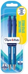 PaperMate Flexgrip Ultra Ball Pen with Medium Tip 1.0 mm - Blue - Pack of 2