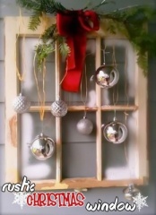 Rustic Christmas Window