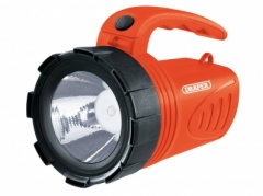 DRAPER LED RECHARGEABLE 3WATT LI-ION HAND TORCH Orange