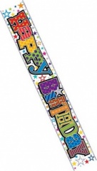 Simon Elvin Happy Bday Adult (Holo) Wall Banners