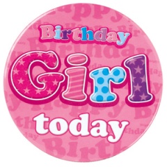 Simon Elvin Birthday Girl Jumbo Badges