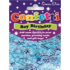 Simon Elvin Happy Bday  Blue Confetti