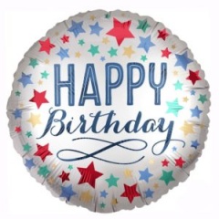 Simon Elvin Happy Birthday Lux Printed Satin Balloon