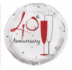 Simon Elvin 40th Wedding Anni Foil Balloons