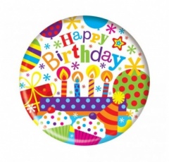 Simon Elvin Happy Bday Small Round Badges