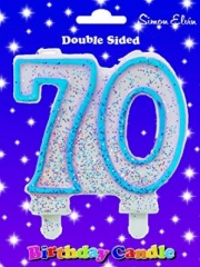 Simon Elvin Number 70 Blue Milestone Age Candles