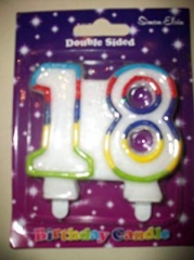 Simon Elvin Number 18 Milestone Age Candles